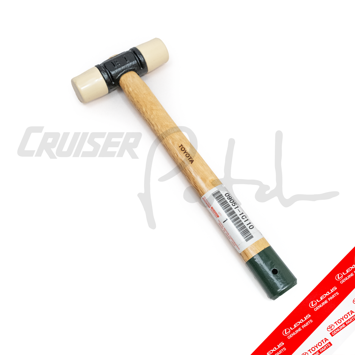 Toyota plastic mechanic's hammer (wooden handle)