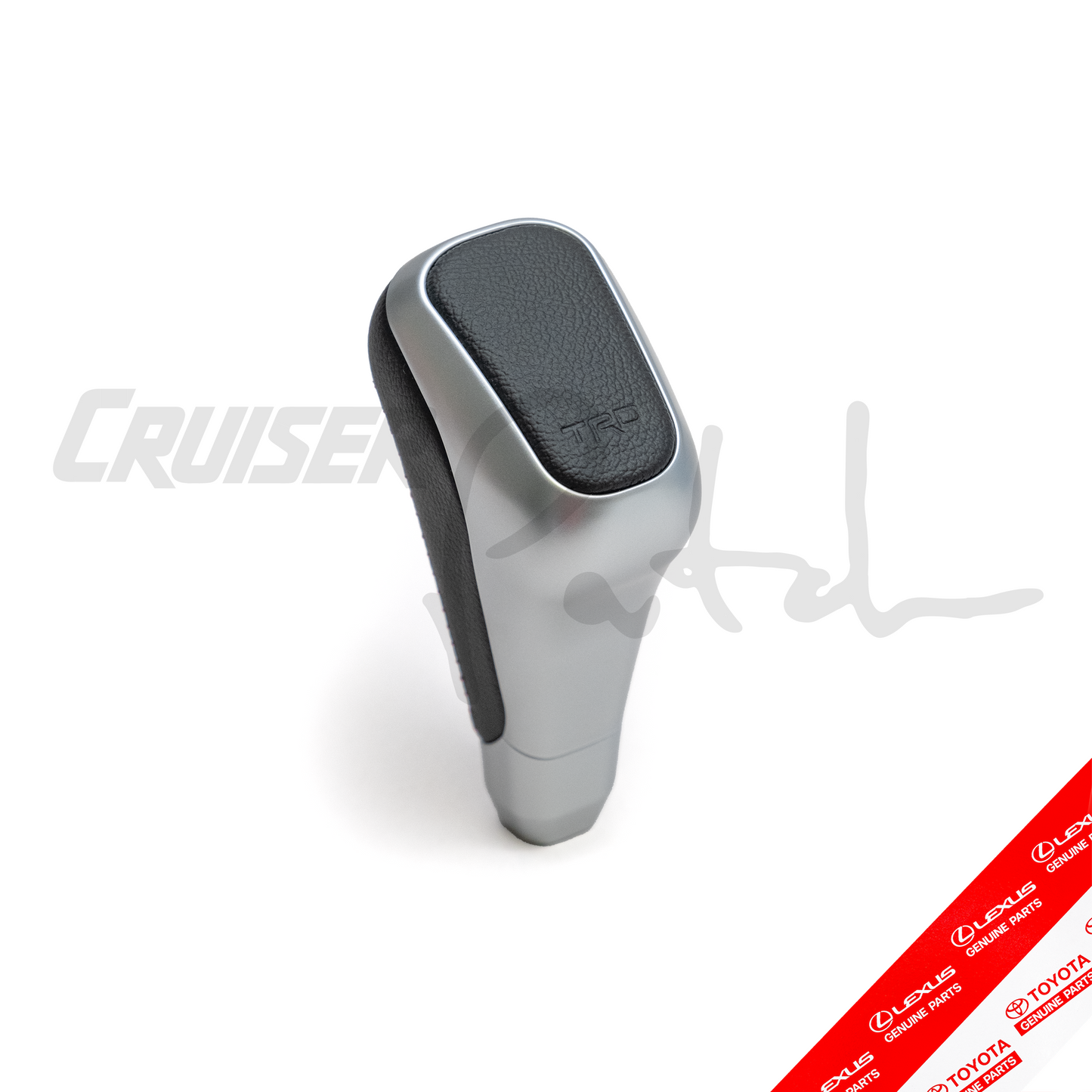 TRD Silver and Black Leather Shift Knob