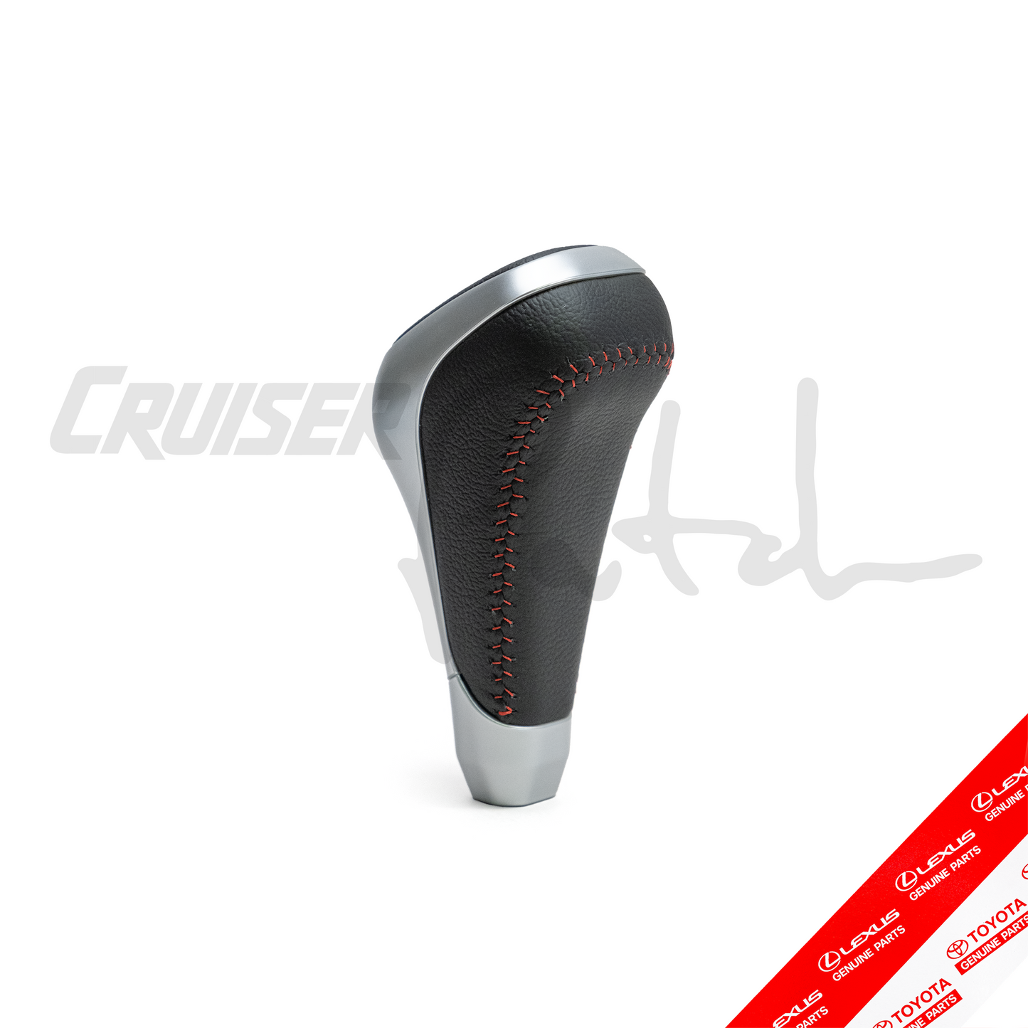 TRD Silver and Black Leather Shift Knob